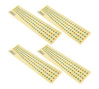 GOOHOCHY Pegatinas para Diapasón 4 Cuerdas, Accesorios para Aprendizaje de Escalas, Calcomanías de Pvc Autoadhesivas para Principiantes, Paquete de 4 Unidades, Uso Fácil en Instrumentos