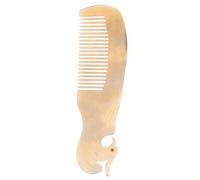 GOOHOCHY Peine de Cuerno Natural Tallado a Mano para Masaje del Cabelludo, Antiestático, Diseño Natural y Textura Única para Cabello Liso y Cuidado Personal Color Aleatorio