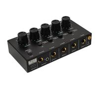 GOOHOCHY Pequeña Consola De Mezclas Mezclador De Audio Mezclador De Transmisión De Teclado Black