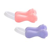 GOOHOCHY Pinzas para Moldear la Nariz 2 Piezas Silicona Colores Rosa y Morado Corrector de Nariz para Levantar y Enderezar el Puente Nasal Adecuado para Uso Durante el Sueño y Descanso