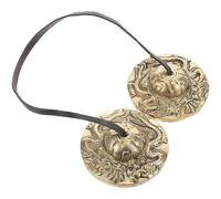 GOOHOCHY Platillos Tingsha de Latón Tibetano Dragones, Campanas de Meditación para Atención Plena y Yoga, Instrumento de Percusión Manual para Relajación y Sanación Feng Shui