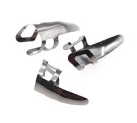 GOOHOCHY Púa Individual Para Dedo Índice De Acero Inoxidable, Set De 9 Piezas Plateadas Para Guitarra, Resistente y Antioxidante, Diseño Ergonómico Para Músicos Principiantes y Avanzados