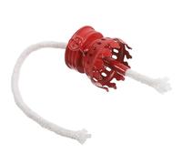 GOOHOCHY Quemador de Lámpara de Queroseno Retro Regulador de Intensidad Ajustable Soporte Metálico Rojo Accesorio para Lámparas de Aceite Uso en Hogar Camping y Emergencia 1 Unidad