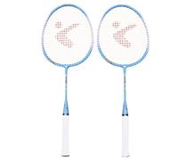 GOOHOCHY Raqueta Bádminton Niña de Aluminio Ligera con Diseño de Dibujos Animados Juego de Entrenamiento Exterior para Principiantes y Colores Azul o Rosa Aleatorios Color