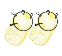 GOOHOCHY Red de Fútbol para Entrenamiento Juvenil 2 Piezas, Red de Portería Amarilla de Nailon Resistente, Práctica de Precisión y Tiros para Fútbol en Interiores y Exteriores, Equipo