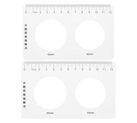 GOOHOCHY Regla Medidora de Frutas y Verduras de Plástico, Diseño Creativo y Multifuncional, Medición Precisa para Educación Culinaria y Cocina, Pack de 2 Piezas