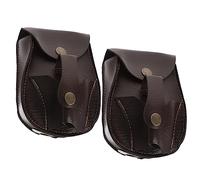 GOOHOCHY Riñonera Deportiva Multifunción Negra y Marrón Cuentas de Acero, Ligera y Transpirable, 2 Unidades, Bolsa de Cintura Ergonómica para Correr, Caza y Actividades al Aire Libre