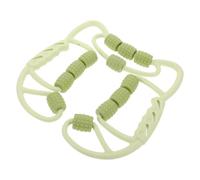 GOOHOCHY Rodillo de Masaje Muscular para Pantorrillas y Yoga, Abrazadera Ergonómica de 12 Ruedas, Color Verde Manzana, Herramienta Portátil para Relajación y Ejercicio Doméstico