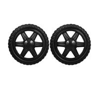 GOOHOCHY Ruedas de Goma de Repuesto Negras para Carrito 2piezas Absorción de Impactos para en Mercado y Transporte de Mercancías