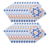 GOOHOCHY Servilletas Desechables de Papel Azul con Diseño de Menorá para Fiestas y Celebraciones de Hanukkah Paquete de 20 Unidades Servilletas de Cóctel y Postre Festivas para Reunión