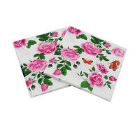 GOOHOCHY Servilletas Desechables Únicas Paquete De 20 Servilletas De Papel Con Estampado De Rosas Para Fiestas Y Bodas.
