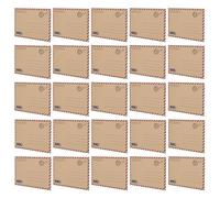 GOOHOCHY Sobres de Kraft Vintage para Invitaciones de Boda y Correo Aéreo, Paquete de 48 Unidades Diseño Retro y Bordes Decorativos, Ideales para Tarjetas de Felicitación y Regalos