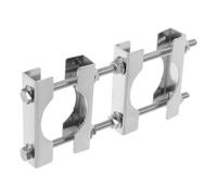 GOOHOCHY Soporte de Doble Mástil de Hierro Abrazadera Ajustable M6 para Antena para Instalaciones en Azoteas y Proyectos Variados