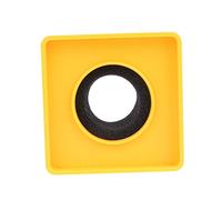 GOOHOCHY Soporte De Micrófono Cuadrado Amarillo De Abs, Banderín De Logotipo Para Micrófono Profesional Entrevistas, Estación De Logotipos Para Reporteros y Uso Exteriores