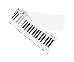 GOOHOCHY Tabla de Teclas de Piano Plegable para Principiantes, Tapete de Práctica de Digitación Guía de Notas, Impresión Duradera, Resistente al Desgaste, Tamaño Teclado Estándar para