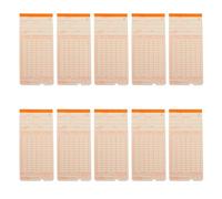 GOOHOCHY Tarjetas de fichaje para oficina, 100 hojas de papel beige resistente, impresión en inglés, uso semanal para control de asistencia en almacén y oficina