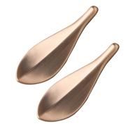 GOOHOCHY Tiradores de Hoja Dorados Aleación de Zinc Resistente al Óxido 2 Piezas Diseño Moderno y Distancia de Agujeros de 32mm para Muebles de Cocina y Armarios