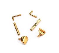 GOOHOCHY Tornillo de Barbilla para Viola de Latón B15, Paquete de 2 Piezas Pulidas y Brillantes, Abrazaderas para Mentonera de Violín, Accesorio Duradero para Instrumentos Musicales