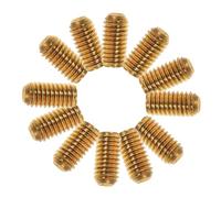 GOOHOCHY Tornillos Metálicos Dorados Aplicación Versátil 12 M3x6 Accesorios para Puente para Ajuste de Altura en Puentes de Guitarra Eléctrica en Práctica y Presentaciones