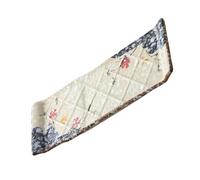 GOOHOCHY Vajilla Japonesa de Cerámica Esmaltada Azul, Plato Rectangular de 25 CM para Sushi, Sashimi y Dumplings, Apto para Uso Doméstico Bares