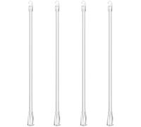 GOOHOCHY Varilla de Palo Ciego Transparente 19 Pulgadas para Persianas, Accesorios de Repuesto Resistentes, Tirador de Cortina Compatible, Control de Estores Hogar, Pack de 4 Piezas