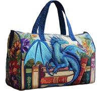 Goolecrimp Bolso de mano acolchado de estilo vintage para mujer, ideal para viajes cortos. Bolso de viaje plegable estilo hippie camper, perfecto para escapadas de fin de semana bohemias.