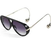 Goolecrimp Gafas de sol de gran tamaño para hombre y mujer con pendientes estilo retro moderno 2025 gafas de sol de doble haz con montura grande (Color 4,Talla única)