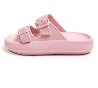 Goolecrimp Verano De Los Hombres De Las Mujeres Casual Antideslizante Cómodo Fondo Grueso Zapatillas De Moda Baño Piscina Junto Al Mar Al Aire Libre Pareja Zapatillas (Rosa,40)