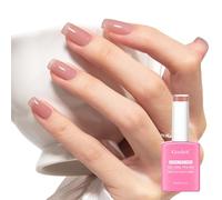 Goolich Esmalte de Gel Ciruela Translúcido, 15ML Libre de HEMA y TPO, Esmalte de Gel Gelatina Púrpura Transparente para Uñas que se Quita con Remojo, Diseño de Arte de Uñas con Luz UV LED