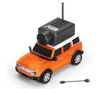 GoolRC WLtoys 6405 - Mini coche a control remoto, 2.4 GHz, escala 1:64, FPV, auto de control remoto con cámara 720P y giro, vehículo de control de aplicación con luces LED para adultos, sin control