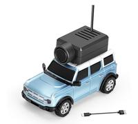 GoolRC WLtoys 6405 - Mini coche a control remoto, 2.4 GHz, escala 1:64, FPV, auto de control remoto con cámara 720P y giro, vehículo de control de aplicación con luces LED para adultos, sin control