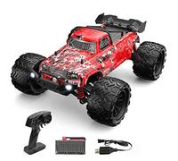 Goolsky 9500E Coche Teledirigido, Camión RC 1/16 40 km/h 2,4G 4WD RTR Escala Completa Doble 280 Motor Todo Terreno Truggy RC Crawler Regalo para Niños Adultos Baterías de Gran Capacidad 7.4V Rojo