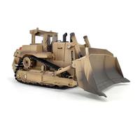 Goolsky Bulldozer RC a escala 1:16, Bulldozer teledirigido, modelo de construcción, escudo y desgarrador elevables de 2,4 GHz, alcance de control de 30 m para operaciones