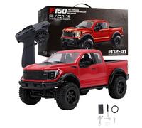Goolsky Camión de recogida RC a escala 1:12, 4WD con mando a distancia, control proporcional completo de 2,4 GHz, batería recargable de 1500 mAh, puertas abiertas (2)