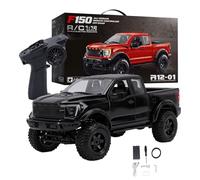 Goolsky Camión de recogida RC a escala 1:12, 4WD todoterreno con mando a distancia, control proporcional completo de 2,4 GHz, batería recargable de 1500 mAh, puertas abiertas (1)