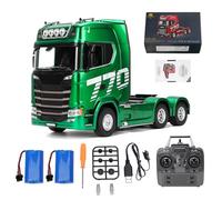 Goolsky Camión de tractor RC a escala 1:18, camión teledirigido, camión de juguete con luces y sonido, 2,4 G 4WD, 1200 mAh, batería recargable para interior y exterior
