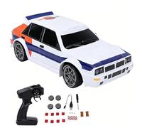 Goolsky Coche de carreras RC de 2 velocidades, 28 minutos de tiempo de funcionamiento para velocidad de deriva y exploración, 4 WD teledirigido con luces LED para adultos, color naranja