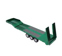 Goolsky Remolque de plataforma RC 1/18 para tractora 1501, modelo a escala de plástico con tapa de carga elevable, batería de 500 mAh, tiempo de funcionamiento de 25 minutos, para indicar (verde)