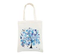 GOONSDS Tote Bag - Borsa per la spesa pieghevole riutilizzabile in tessuto di cotone con pittura a diamante con manico, borse durevoli alla moda per l'organizzazione quotidiana dello shopping,D