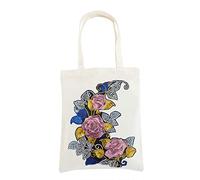 GOONSDS Tote Bag - Borsa per la spesa pieghevole riutilizzabile in tessuto di cotone con pittura a diamante con manico, borse durevoli alla moda per l'organizzazione quotidiana dello shopping,G