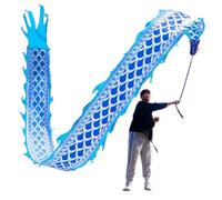 GOOPEEG Danza del Dragón 8m/26ft Dragon Dance Outdoor Ribbon Streamer Disfraz Deportes Al Aire Libre Accesorios De Rendimiento Desfile, Celebración(B)