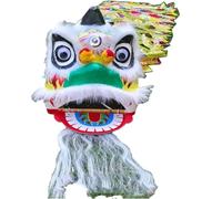 GOOPEEG Danza del Dragón Cabeza De Danza Del León Año Nuevo Chino Tradicional Accesorios Traje Deportes Al Aire Libre Desfile, Celebración(White)