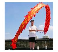 GOOPEEG Danza del Dragón Danza Del Dragón 3D, Cinta Colorida De La, Seda Fluida For Exteriores Desfile, Celebración(Rot)