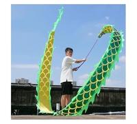 GOOPEEG Danza del Dragón Danza Del Dragón 3D, Cinta Colorida De La, Seda Fluida For Exteriores Desfile, Celebración(Grün)