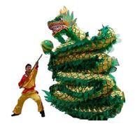 GOOPEEG Danza del Dragón Danza Del Dragón Chino 18 M/59 Pies León Deportes Tradicionales Año Nuevo Lunar Rendimiento De Arte Popular Desfile, Celebración(Grün)