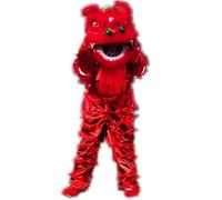 GOOPEEG Danza del Dragón Danza Del León Chino Para Una Persona, Completa Para Adultos, Manualidades De Para Deportes Al Aire Libre Año Nuevo Desfile, Celebración(Rot,1.6-1.7m)