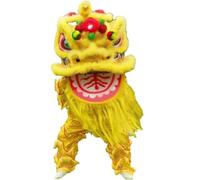 GOOPEEG Danza del Dragón Disfraces De Halloween Año Nuevo Chino, Conjunto Doble Cabeza Danza Del León, Dragón Desfile, Celebración(Yellow)