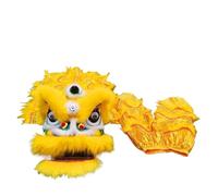 GOOPEEG Danza del Dragón Disfraz De Mascota Danza Del León 8 Pulgadas, Cabeza Y Pantalones, Actuación Año Nuevo Chino Desfile, Celebración(Yellow)