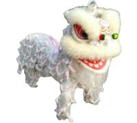 GOOPEEG Danza del Dragón Festival Tradicional Chino Danza Del León Artesanías Accesorios De Rendimiento Dragón Deportes Al Aire Libre Para Adultos Desfile, Celebración(White)