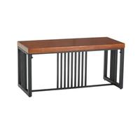 GOOPEEG Escritorio,Industrial Escritorio De Computadora Madera Maciza con Marco Hierro Forjado, Oficina, Grosor 5 Cm, Mesa Estudio, Conferencias Mesa Ordenador Gaming(180x80x75cm)